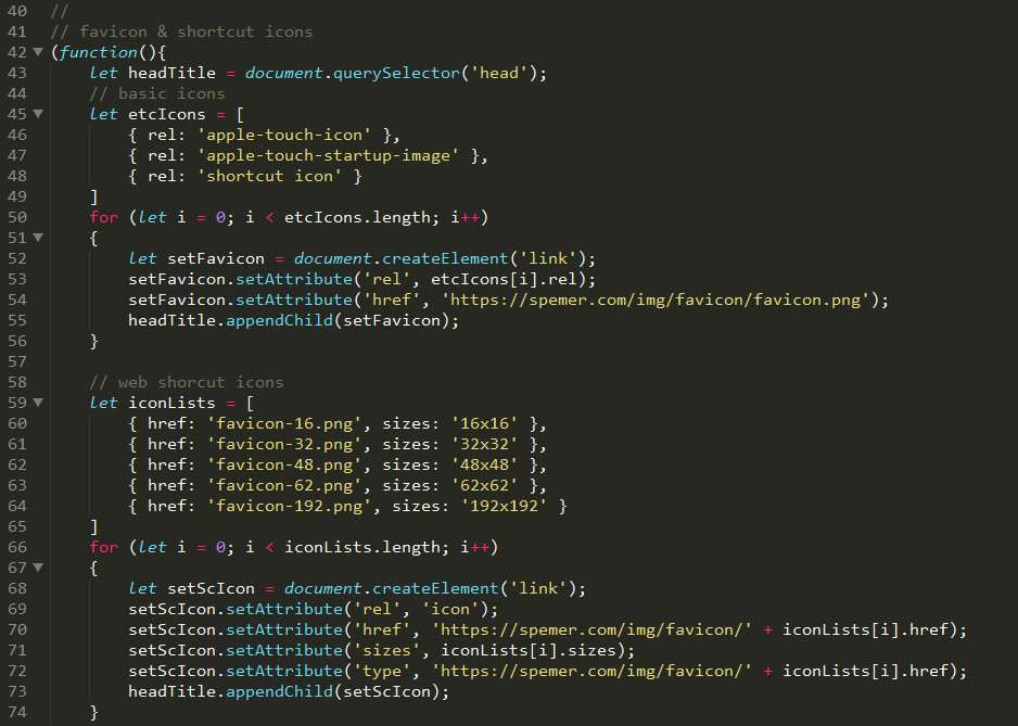 My .js code